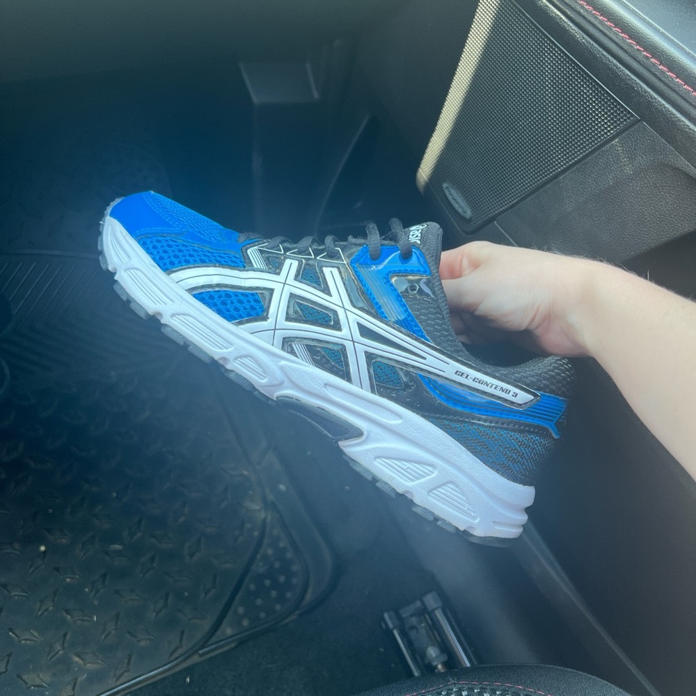Asics Kids Blue and Black Sneakers
